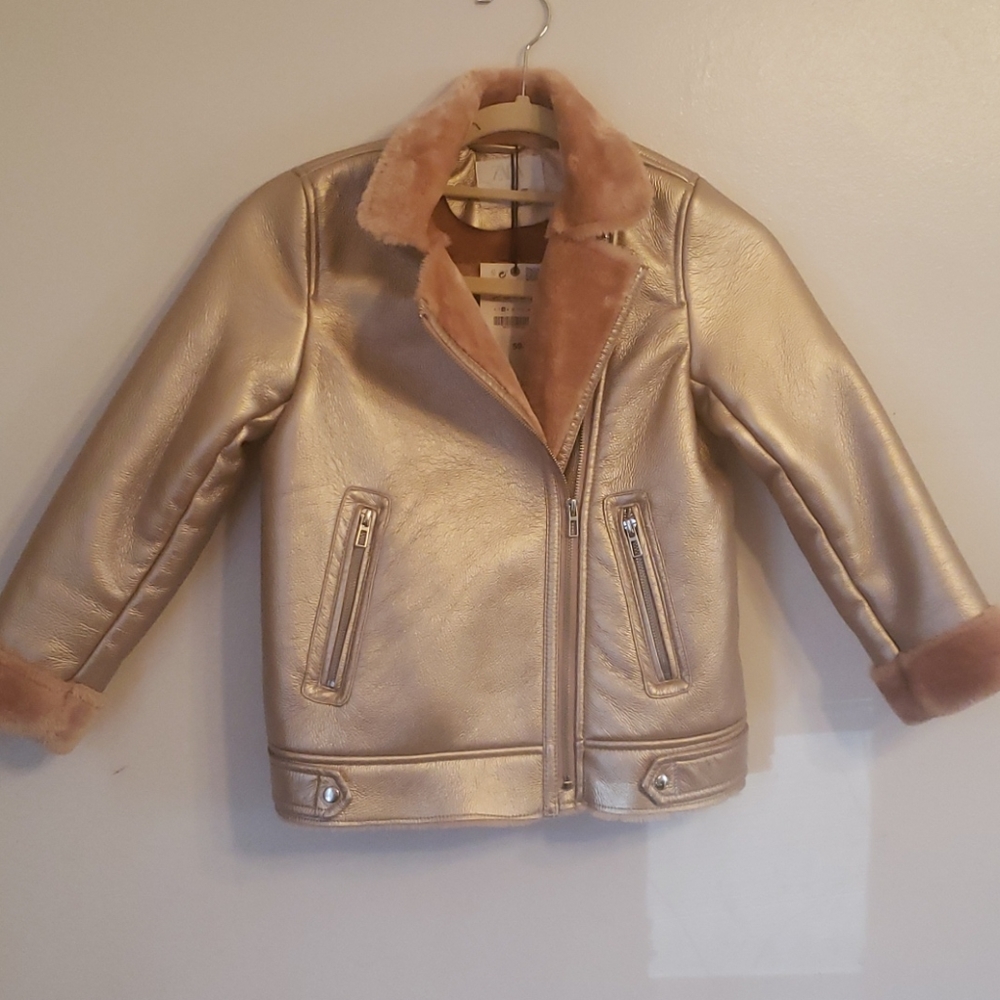Girls Faux Shearling Coat